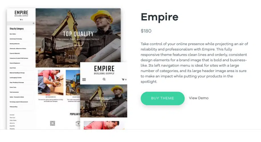 Empire - Multipurpose Business WordPress Theme by Volusion