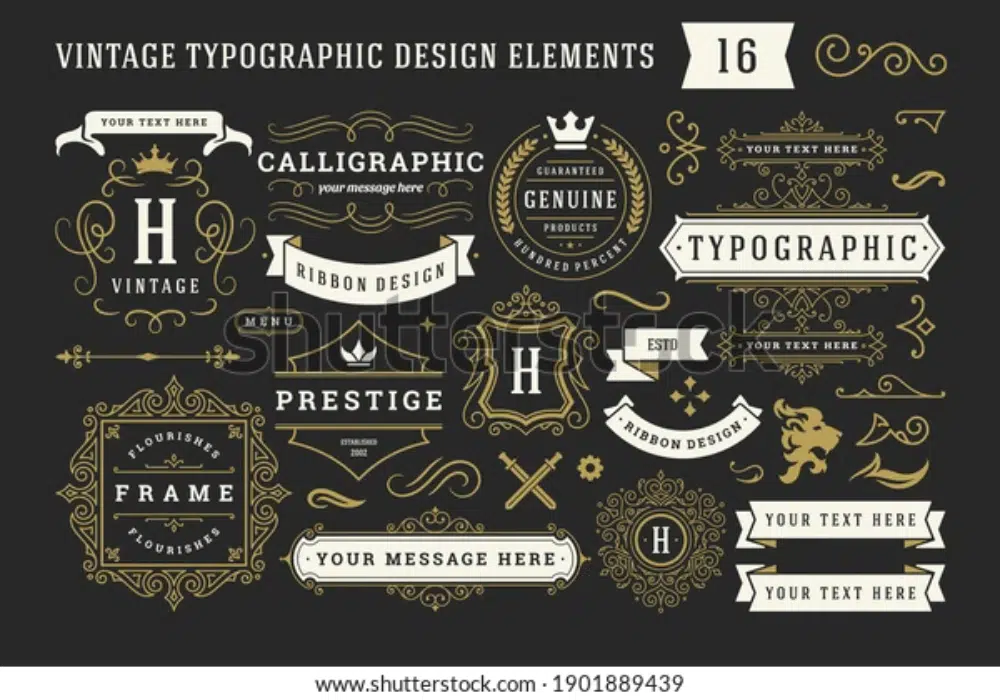 20 Free Retro & Vintage Vectors: Vintage Typographic Design Elements