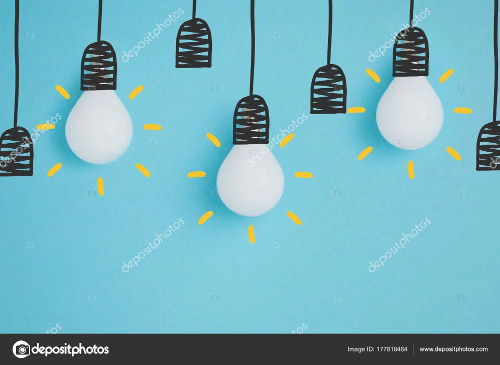 Free Stock Images to use for Website Hero Images:  Light Bulbs Image