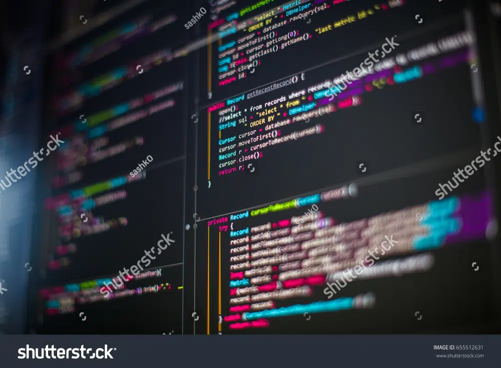Free Stock Images to use for Website Hero Images:  Colorful Code Lines