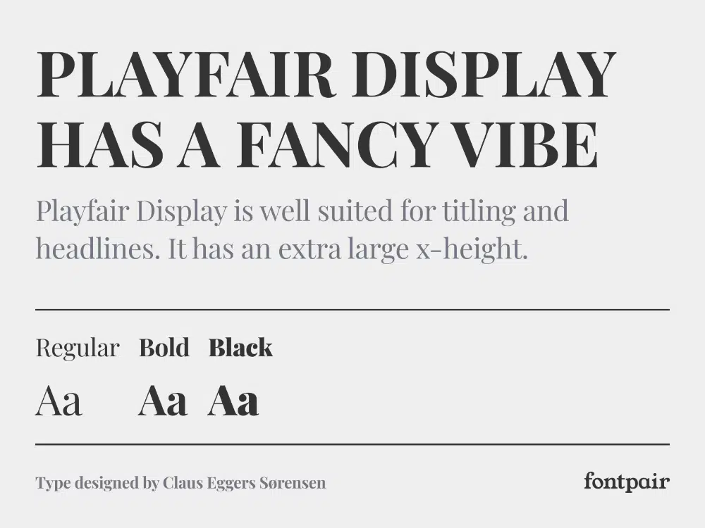 Playfair display : Free Safest & Good-Looking Fonts To Use in 2022 