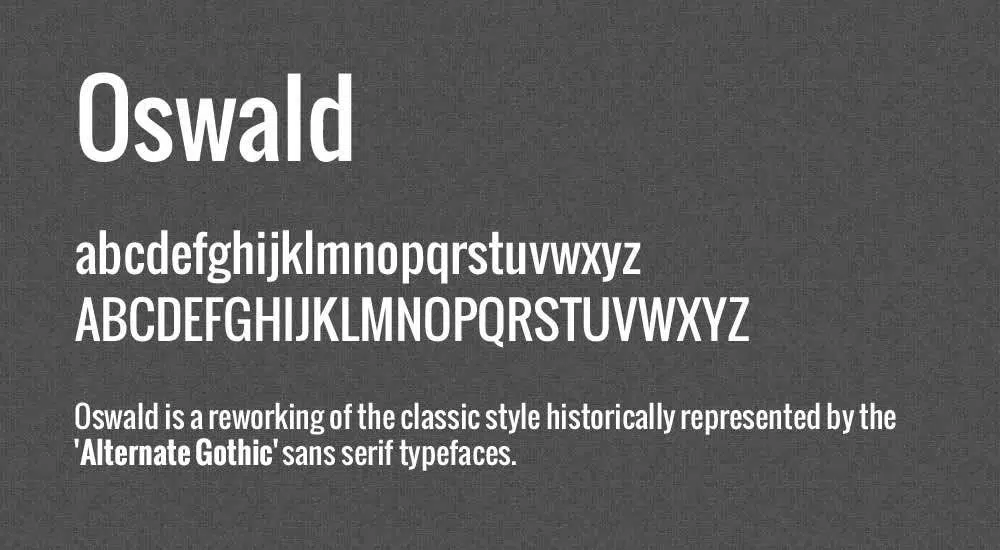 Oswald - web safe font