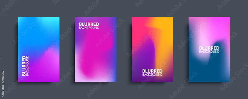 Blurred Background Set With Gradient Patterns (4 Items)