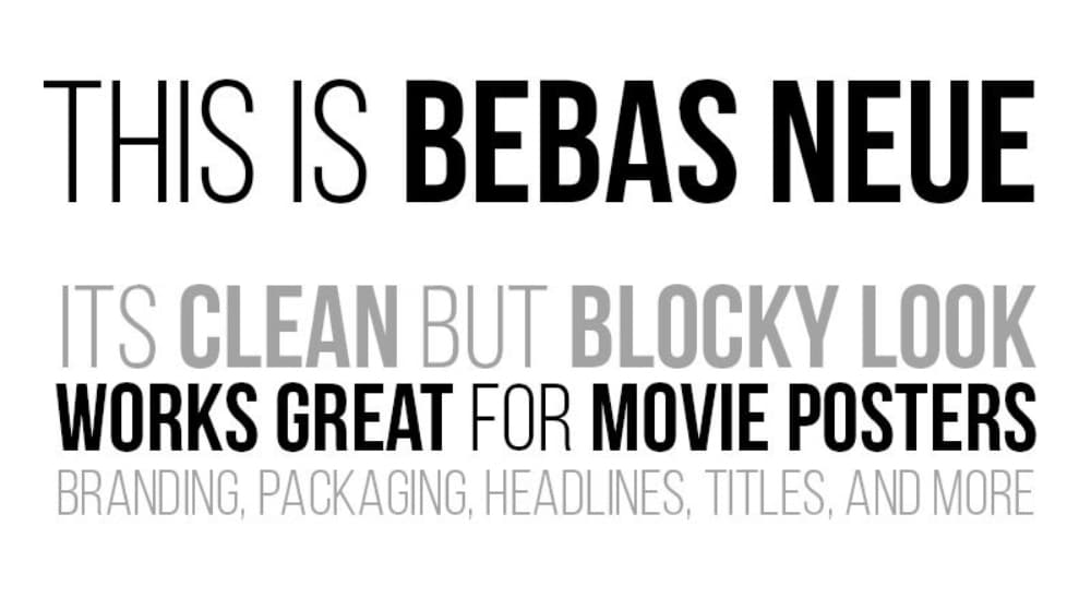 Bebas Neue - web safe font