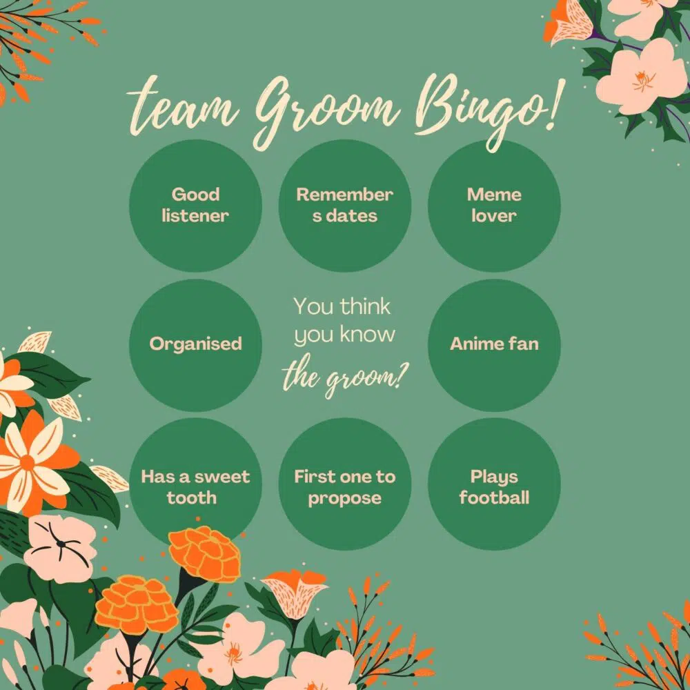 Canva Colorful Green Floral Bingo Instagram Post