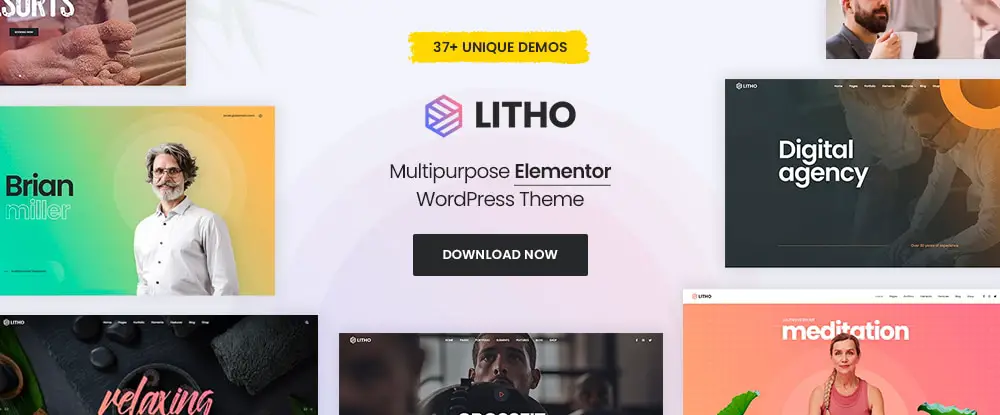 14. Litho – Multipurpose Elementor WordPress Theme: Resources For Web Designers To Improve Workflow