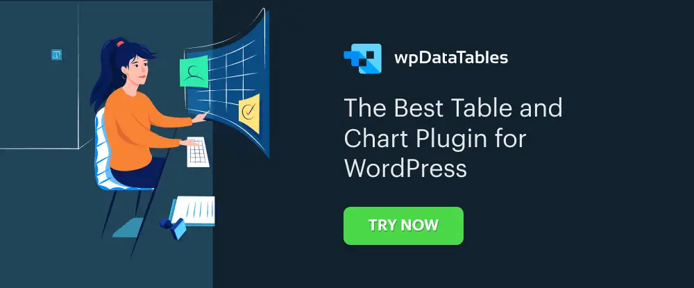 4. wpDataTables - Table & Chart Plugin For WordPress: Resources For Web Designers To Improve Workflow