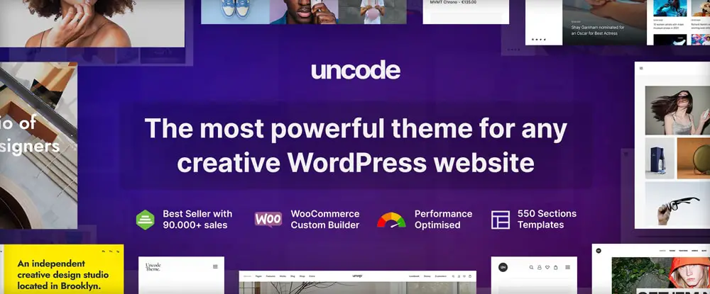 7. Uncode – Creative & WooCommerce WordPress Theme: Resources For Web Designers To Improve Workflow