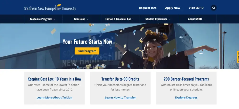 Southern New Hampshire University On Campus Online Degrees SNHU e1648081238687