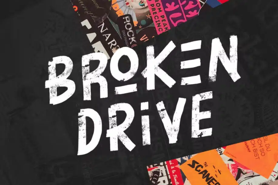 Broken Drive Grunge Display Font