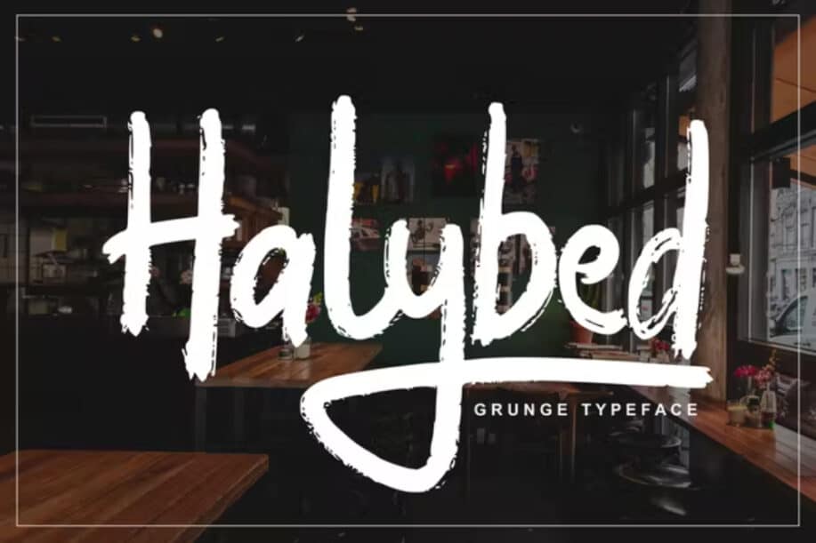 Halybed Grunge Typeface Font