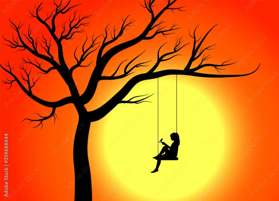 Swing on a tree branch