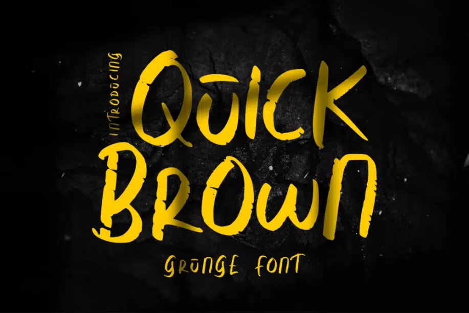 Quick Brown Grunge Fonts Set
