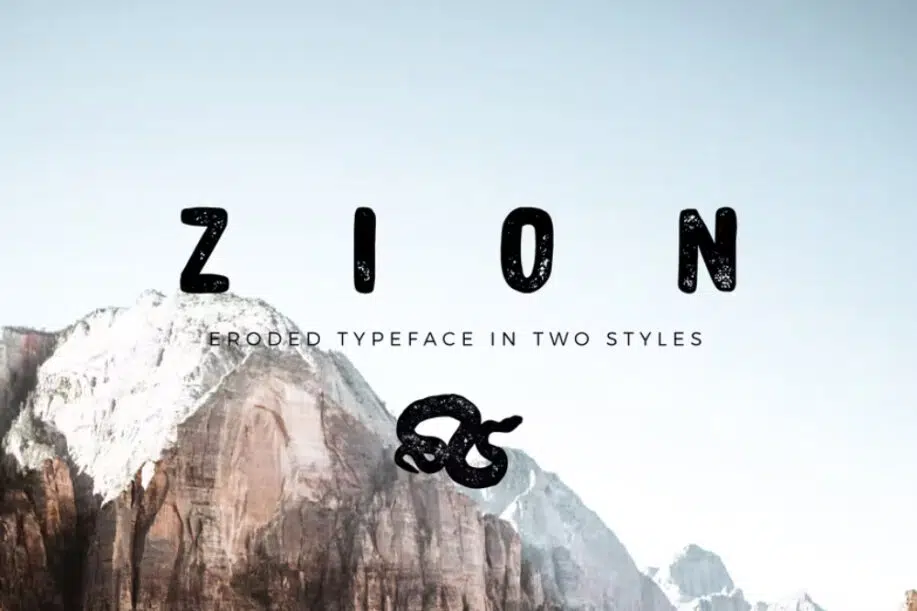 Zion Eroded Grunge Font