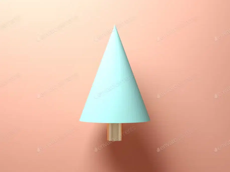 Abstract Christmas tree on pink background