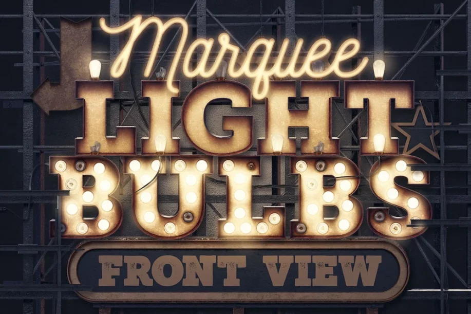 Marquee Light Bulbs Font Set