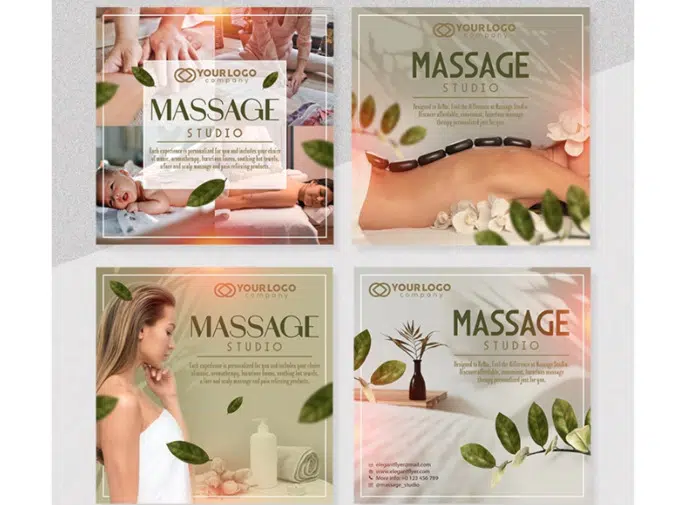 Massage Studio – Instagram Post Templates Set