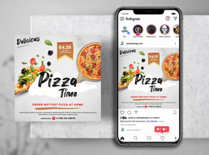 Pizza Delivery – Instagram Banner Template