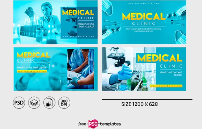 Medical Clinic – Facebook Banner Template Set