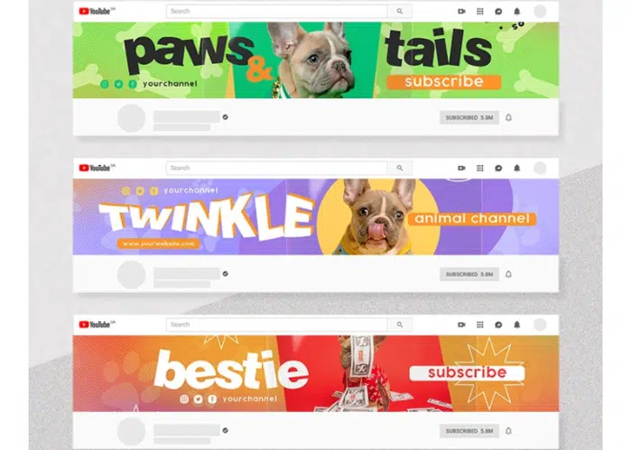 Animal Channel – YouTube Channel Banners Template Set