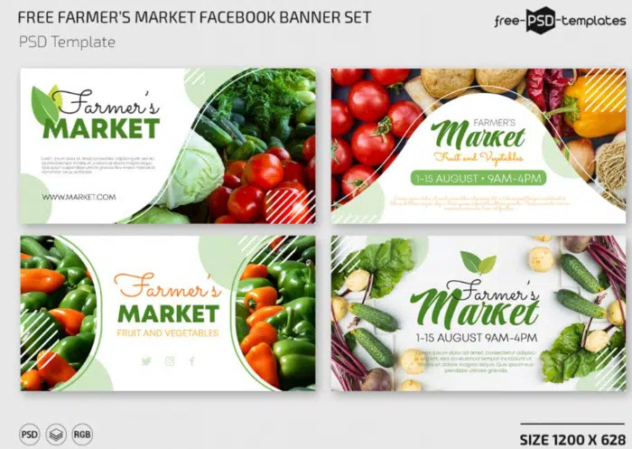 Farmer’s Market – Facebook Banner Template Set