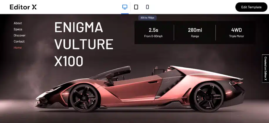 Editor X Automotive Website Template