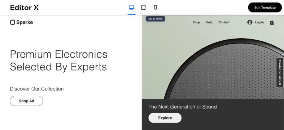 Editor X Electronics Website Template