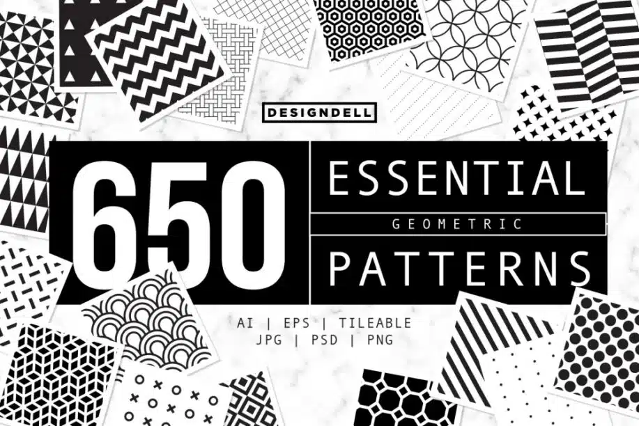 650 Essential Geometric Vector Patterns