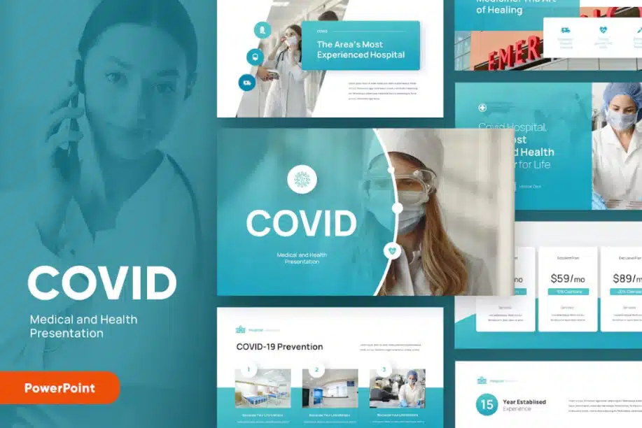 Best Nursing PowerPoint Template: COVID - Medical PPT Template