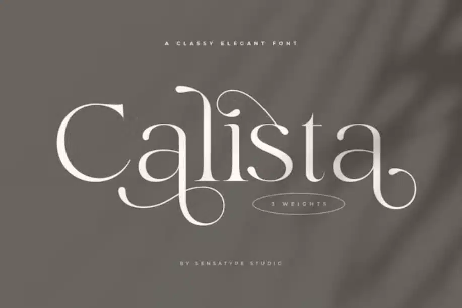 Calista - A Classy & Elegant Serif Font