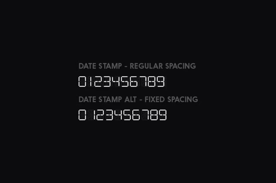 Best Number Font - Date Stamp