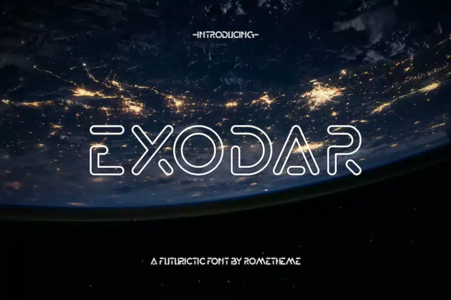 Exodar – Futuristic Font