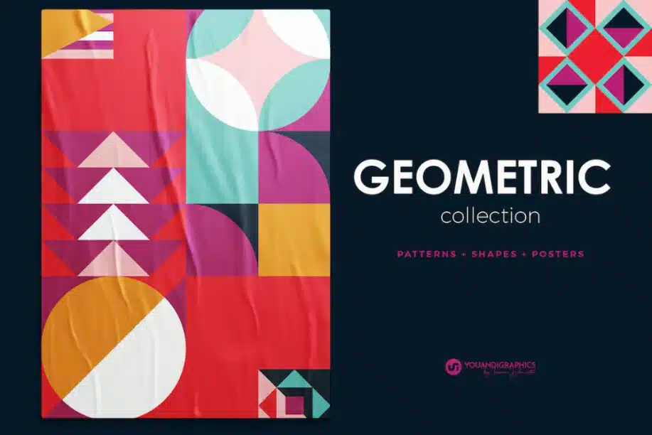 Geometric Collection of Patterns, Shapes, and Posters