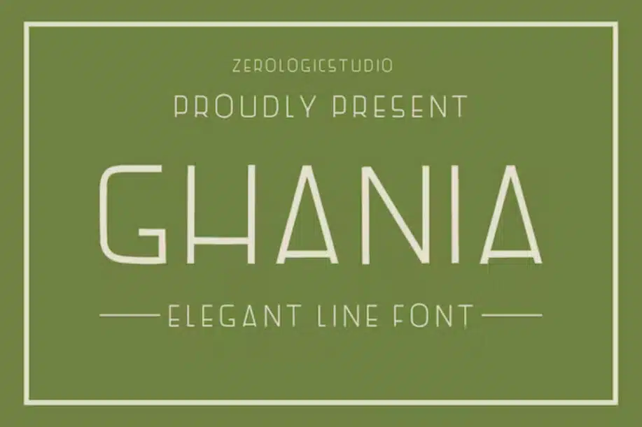 Ghania Elegant Line Font