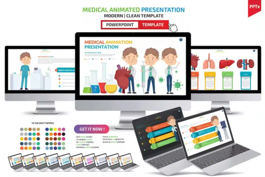 Best Nursing PowerPoint Template: Medical Animation Template