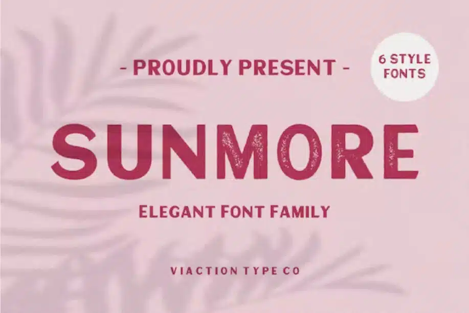 Sunmore Elegant Family of Fonts