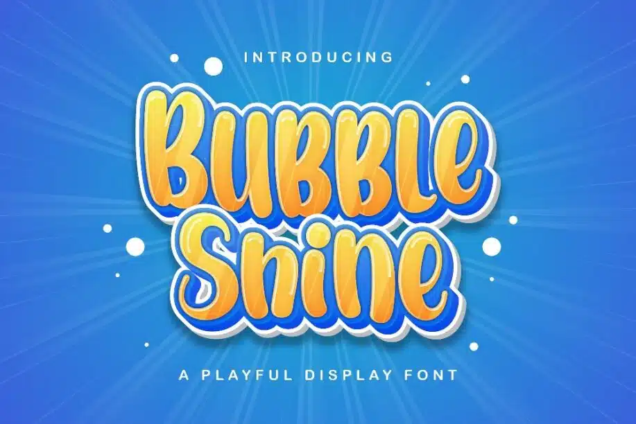 First of The Best Bubble Fonts - Bubble Shine
