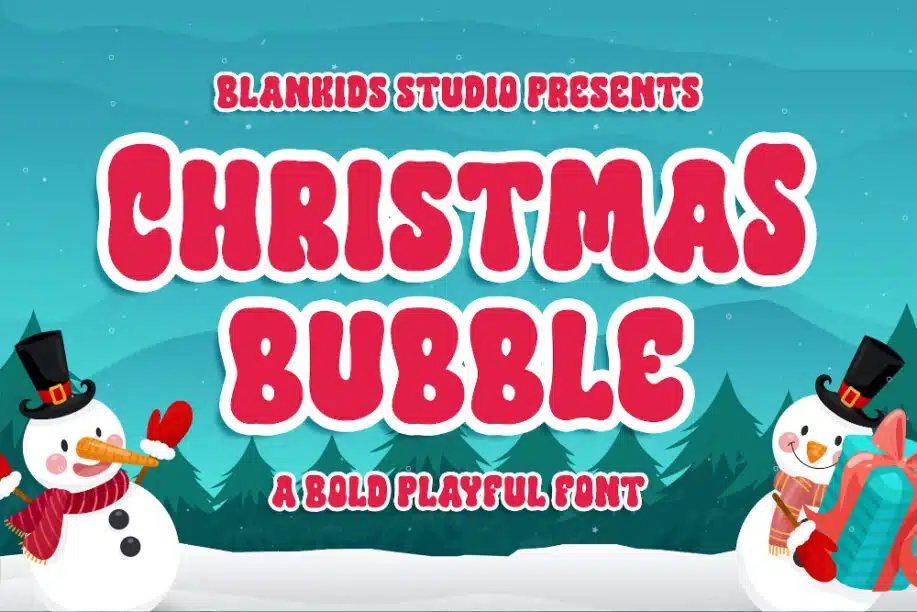 Christmas Bubble Font