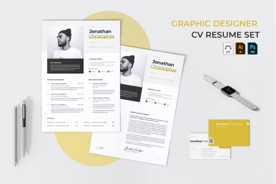 Graphic Designer CV Resume Set