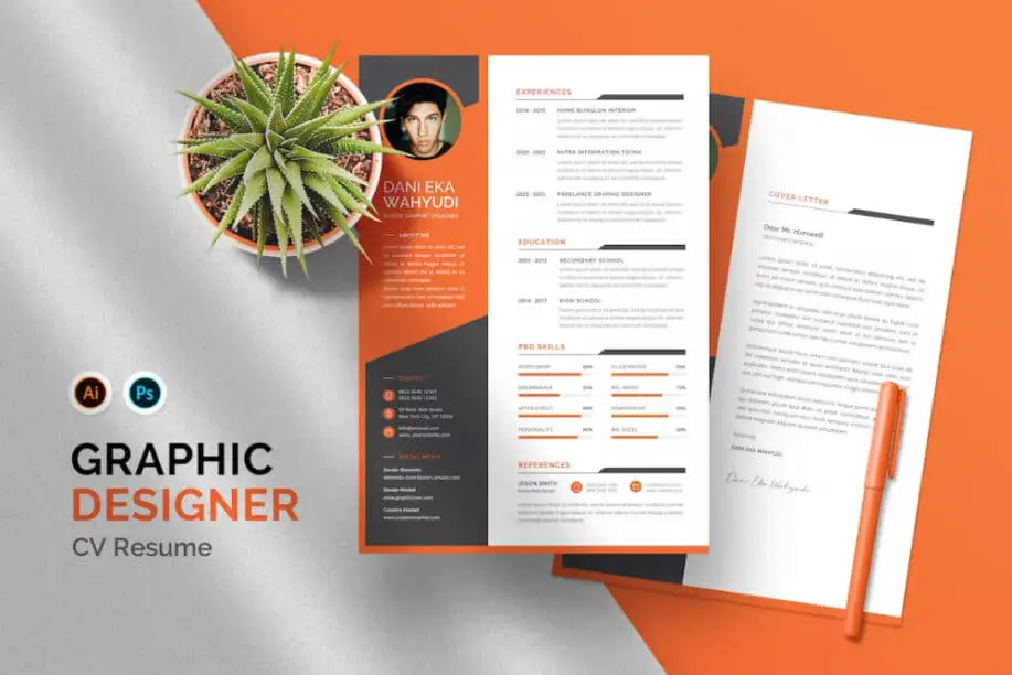 Graphic Designer CV Resume Template