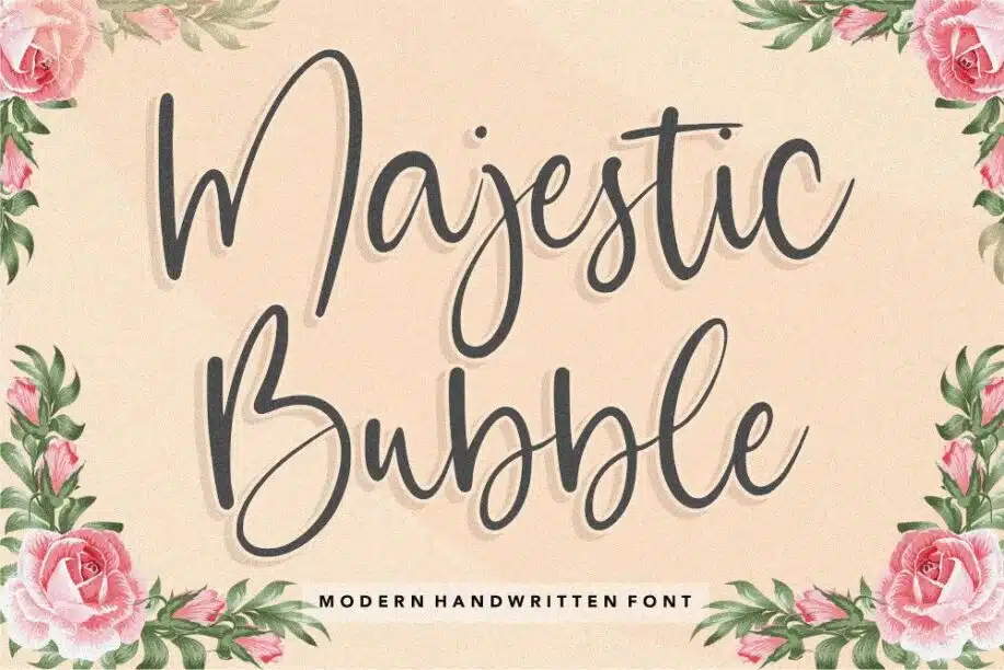 Majestic Bubble Script Font