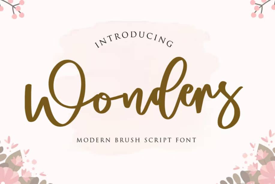 Wonders - Modern Brush Script Font