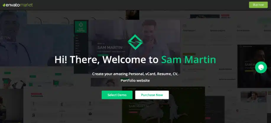 Sam Martin Personal Website Template