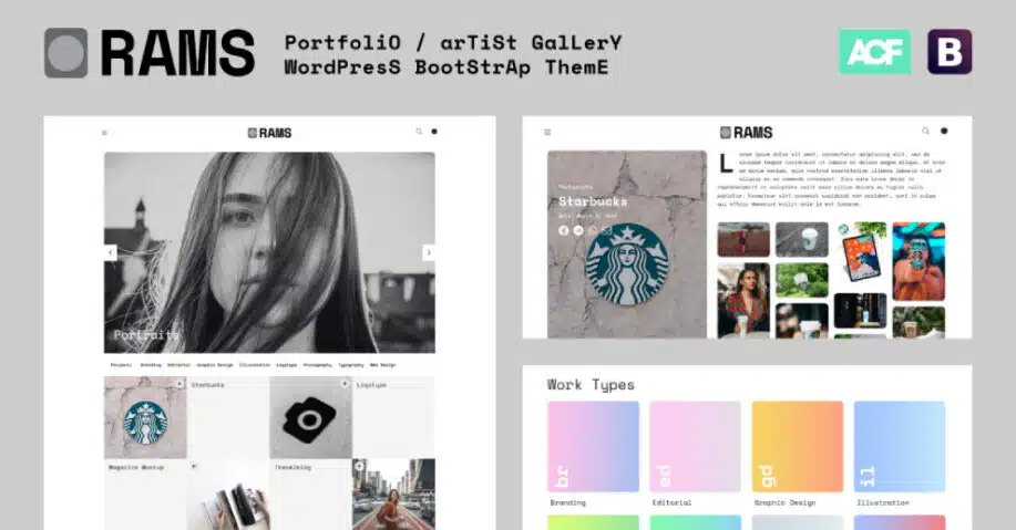 RAMS - Portfolio Artist Gallery WordPress Theme